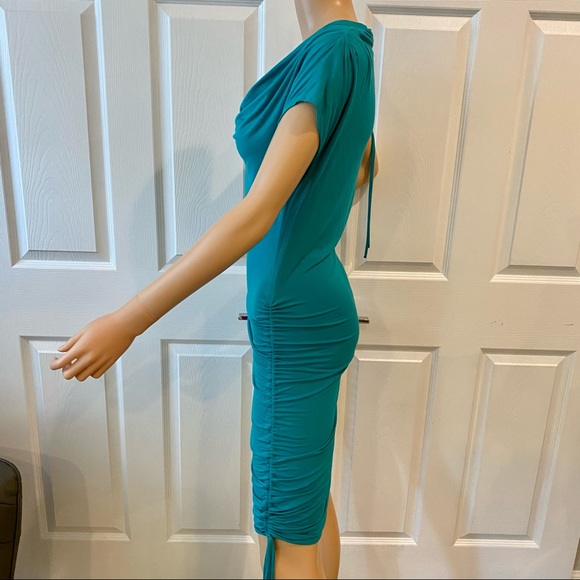 CATHERINE MALANDRINO SZ S ROUCHED SIDE TIE DRESS - Picture 4 of 11